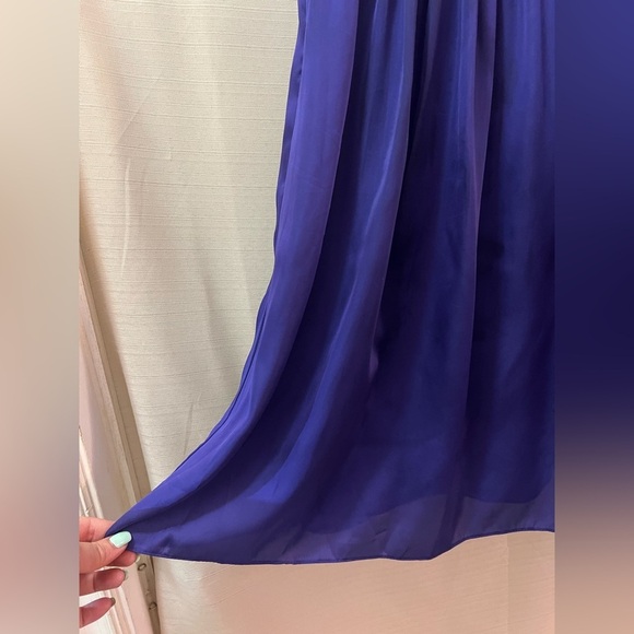 White by Vera Wang purple halter dress bow detail summer fun flowy midi - Picture 3 of 10